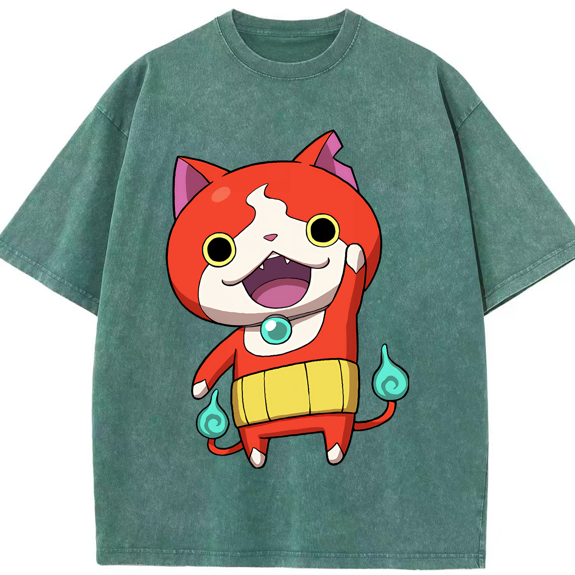 （画像用） 妖怪ウォッチ Yo-kai Watch 綿100% ヴィンテージ風 半袖Tシャツ（フロントプリント）